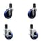 Service Caster 4'' SS Solid Poly Wheel Swivel 1-5/8'' Expanding Stem Caster Set 2 Brakes, 4PK SCC-SSEX20S414-SPUS-2-TLB-2-158 - alternate 1